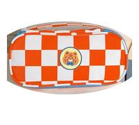 JJDFW - Caja de papelería estilo tablero de ajedrez, gran capacidad, suministros escolares, Naranja portátil, Maletín de transporte