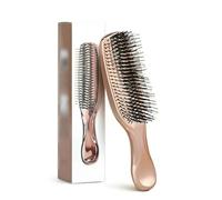 JJDFW - Cepillo masajeador de cabeza para el cuero cabelludo, cepillo para champú y champú de plástico húmedo para desenredar, peine de limpieza del cabello, color oro rosa