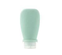 JJDFW - Contenedor portátil de silicona para almacenamiento de cosméticos, loción recargable, a prueba de fugas, tubo de compresión, botella vacía, Verde oscuro, 90 ml