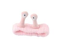JJDFW - Diadema de caracol de ojos grandes con dibujos animados, para lavar la cara, elástica, para maquillaje, para mujeres y niñas