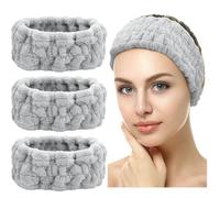 JJDFW - Diadema de lavado facial para maquillaje, un círculo, terciopelo coral, accesorio para el cabello deportivo y yoga para mujer