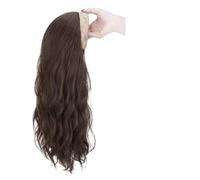 JJDFW - Diadema larga ondulada y rizada en forma de U con clip de extensión de pelo natural, media peluca para mujer