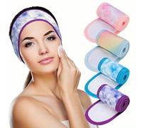 JJDFW - Diademas deportivas coloridas para mujer, suaves, para yoga, maquillaje, bandas elásticas ajustables, perfectas para lavar la cara