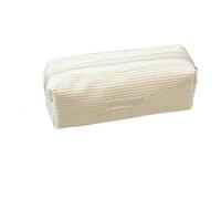 JJDFW - Estuche de pana para lápices labiales, cosméticos, bolsa de almacenamiento para estudiantes, escuela, papelería, estuche organizador, White, Maletín de transporte