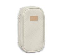 JJDFW - Estuche de piel sintética de gran capacidad para lápices, papelería, suministros escolares, caja de almacenamiento, White, Maletín de transporte
