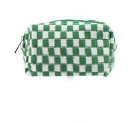 JJDFW - Estuche para lápices, bolsa de cosméticos de gran capacidad, artículos de papelería, suministros escolares, Verde y blanco, Maletín de transporte