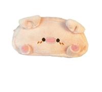 JJDFW - Estuche para lápices de gran capacidad, diseño de cerdito rosa esponjoso, para niños, niñas, con dibujos animados, organizador de papelería, Pink, Maletín de transporte