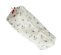 JJDFW - Estuche para lápices y cosméticos, diseño floral, pequeño, organizador de maquillaje, artículos de papelería, Blue, Maletín de transporte