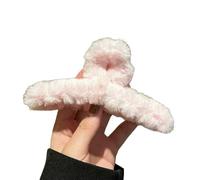 JJDFW - Pinza para el pelo de piel sintética de invierno para mujer, elegante pasador de cangrejo acrílico, accesorios para el pelo de niña