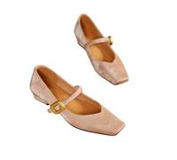JJDFW Zapatos Mary de Punta Cuadrada para Mujer, Mocasines de tacón bajo y cómodos, para Primavera y otoño.