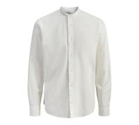 Jjebreeze Linen Blend Band Camiseta L/S Sn, Blanco, XS