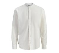 Jjebreeze Linen Blend Band Shirt L PLS, Talla Grande, Blanco, 6XL