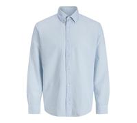 Jjebreeze Linen Blend Camiseta L/S Sn PLS, Talla Grande, Azul Celestial., 5XL