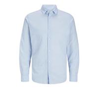 Jjebreeze Linen Blend Camiseta LS Sn PLS, Talla Grande, Color Azul., 7XL