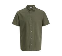 Jjebreeze Linen Blend Shirt S/S Sn PLS, Talla Grande, Verde Oliva, 3XL