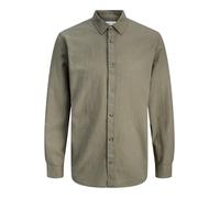 Jjesummer Linen Blend Camiseta L/S Sn, Verde Oliva, XXL