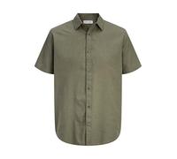 Jjesummer Linen Blend Camiseta S/S Sn, Verde Oliva, S