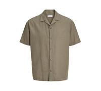 Jjesummer Linen Blend Resort Camiseta SS Sn, Verde Oliva, M