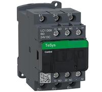 JJHQOKYNA Contactor de CA tripolar TeSys Serie D, Bobina CC, 9 A, 24 V, 21 Unidades/Caja; LC1D09BDC