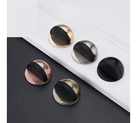 JJHQOKYNA Tope de Puerta de Goma de aleación de Zinc, Pegatina sin Perforaciones, Soporte de Puerta Oculto, Tope de Puerta montado en el Suelo, herrajes for Puerta sin Clavos, 1 Uds.(Rot)