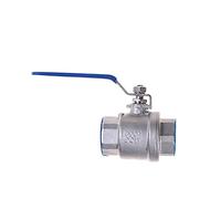 JJHQOKYNA Válvula de Bola Dos Piezas Acero Inoxidable 304 SS201, con Puertos completos Hembra 1/2", 3/4", 1-1/2" y 2", DN15, DN20, DN32 DN50(Stainless Steel 304,1.25 Inch)