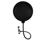 JJHXSM Filtro pop de malla de doble capa de 6 pulgadas para micrófono, karaoke en vivo, brazo con red de insonorización y abrazadera de cuello de cisne de 360 grados, brazo estable utilizado para