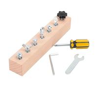 JJIAGOLD Kit de montaje y desmontaje de tornillos Montessori - Ayudas a la educación temprana de 3 a 6 años, herramienta de formación de habilidades motoras finas para niños maternos aula y casa (7