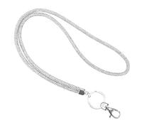 JJiaoLinin Correa para el Cuello con Brillantes,Cordones de Cuello de Cristal Cordón para el Cuello con Brillantes Collar de Cristal con Mosquetón llavero para Empleados de Empresa de Oficina