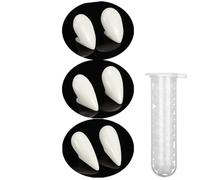 JJiaoLinin Dientes Falsos de Vampiro,3 Pares Blood Sucker Colmillos con Pellets Adhesivos para Accesorios de Fiesta de Cosplay Colmillos de Fiesta de Halloween, 13/15/17 mm.