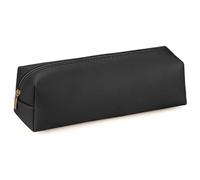 JJiaoLinin Estuche de Cuero para Lápices, Bolsa de la Escuela Estuche, Bolsa de Cosméticos Portátil para Lápices de Bolígrafos,Adecuado para Niñas, Niños, Adolescentes, Estudiantes y Adultos(Negro)