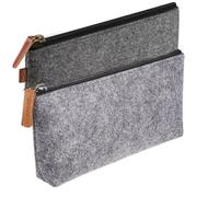 JJiaoLinin Estuches de Fieltro, 2pcs Estuches de Lápices Estuche Neceser Maquillaje Bolsa de Lápiz Multifuncional Gran Capacidad Bolsa de Papelería de Fieltro para Estudiantes y Adultos