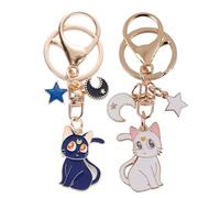 JJiaoLinin Llavero de Pareja de Gatos, 2 Piezas Dibujos Animados Lindo Magia Gato Llavero Llavero de Pareja de Gatos Llavero Gato para Bolsos Regalos Fiesta Accesorios