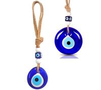 JJiaoLinin Ojo Turco, 2 Piezas Ojo Turco Azul, Mal de Ojo Regalo de Bendición, 5cm Colgante de Amuleto Proteccion, Regalo de casa Nueva, Regalo de Bendición, para Coche Hogar y Oficina