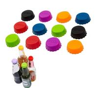 JJiaoLinin Tapa Botella de Silicona,12 Piezas Tapones de Botellas Colores Tapón para botellas de cerveza Reutilizable Cerveza Tapa de Colores Tapa Sellador de Botellas para Botellas de Vino y Jugo