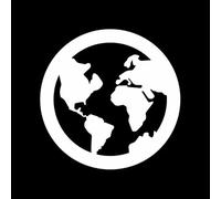 JJIFENLI Pegatinas para Coches 10CMX10CM Originalidad Planeta Tierra Mapa del Mundo Vinilo Negro/Plata Calcomanía Gráfica de Coche