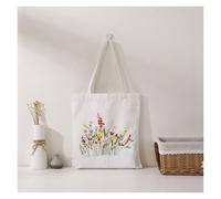 JJJing5 Kits de bordado para adultos, bolsa estampada con patrón de flores coloridas, aros, hilos, costura, arte de punto de cruz, para mujer, organizador del hogar, kit de agujas de perforación (#3)