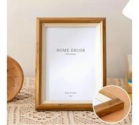 JJJing5 Marco de fotos con memoria Azul tablero del montaje marco de imagen 4x6 for el paisaje la foto retrato Regalos de boda para parejas(Walnut,6x8)