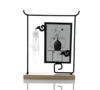 JJJing5 Marco de fotos con memoria Marco de fotos 4x6, montaje en mesa, negro for paisaje Regalos de boda para parejas