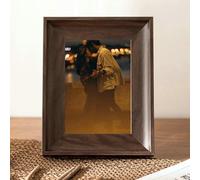 JJJing5 Marco de fotos con memoria nuez tablero de los marcos del montaje marco 3x5 for el paisaje Regalos de boda para parejas(Dark Brown,8x10)