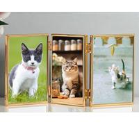 JJJing5 Marco de fotos con memoria Plata tablero de los marcos pared la galería del montaje marco 4x6 for el paisaje Regalos de boda para parejas(Gold,4x6)