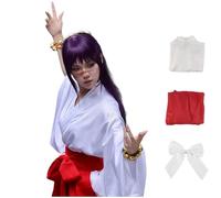 JJK - Disfraz de cosplay de Gojo Satoru, disfraz de Utahime, conjunto completo de kimono para Halloween, fiesta de carnaval (rojo, XS)
