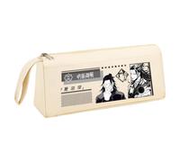 JJK Gojo Satoru - Estuche para lápices Itadori Yuji, estuche para lápices de anime Yuuta Okkotsu, negro y blanco, estuche de gran capacidad con correa de asa, organizador de maquillaje para