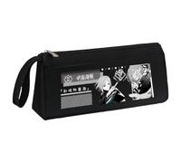 JJK Gojo Satoru - Estuche para lápices Itadori Yuji, estuche para lápices de anime Yuuta Okkotsu, negro y blanco, estuche de gran capacidad con correa de asa, organizador de maquillaje para