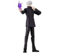 JJK Gojo Satoru Figura Anime Gojo Satoru Figura Modelo Super Acción Estatua Móvil Cambio Manos Accesorios Figuras, Uniforme Negro Posición de Pie Escultura Coleccionables Decoración 17 cm