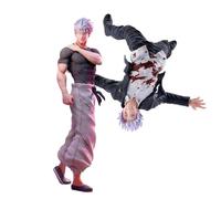 JJK Juego de 2 figuras de anime Gojo Satoru Figura de acción colgando boca abajo Ediciones de personajes de anime Gojo Figurina PVC Modelo Adornos de escritorio