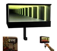 JJKTO Infinity Garage Keychain,Soporte Para Llaves De Garaje De Coche,Car Garage Key Holder,Llavero Infinity Garage,Wall Mount Organizer Race Car Keys Display with Opening Door for Entrances-A