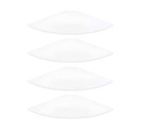 JJL Estante de Esquina para Pared - Set de 4 Unidades, 30 cm Profundidad, Diseño en Forma de Abanico, con Agujeros para Alambre, Ideal para Decoración y Almacenamiento en Esquinas de Pared, Blanco