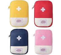 JJLFresheners 4 mini bolsas vacías de primeros auxilios, portátil para primeros auxilios al aire libre, bolsa organizadora de almacenamiento de medicamentos de emergencia multifunción para suministros