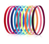 JJLFresheners 6 diademas elásticas finas de colores, accesorios para el cabello para mujeres y niñas, para yoga, deportes, bandas para el pelo con agarre de silicona antideslizante, diademas atléticas