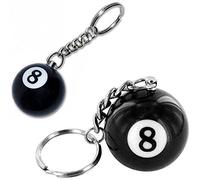JJLFresheners Creativo número ocho billar llavero colgante coche llavero decoración negro útil y práctico accesorios regalo, Negro -, 1